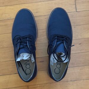 Calvin Klein Men's Dark Blue Oxfords dress shoes only worn on special occasions